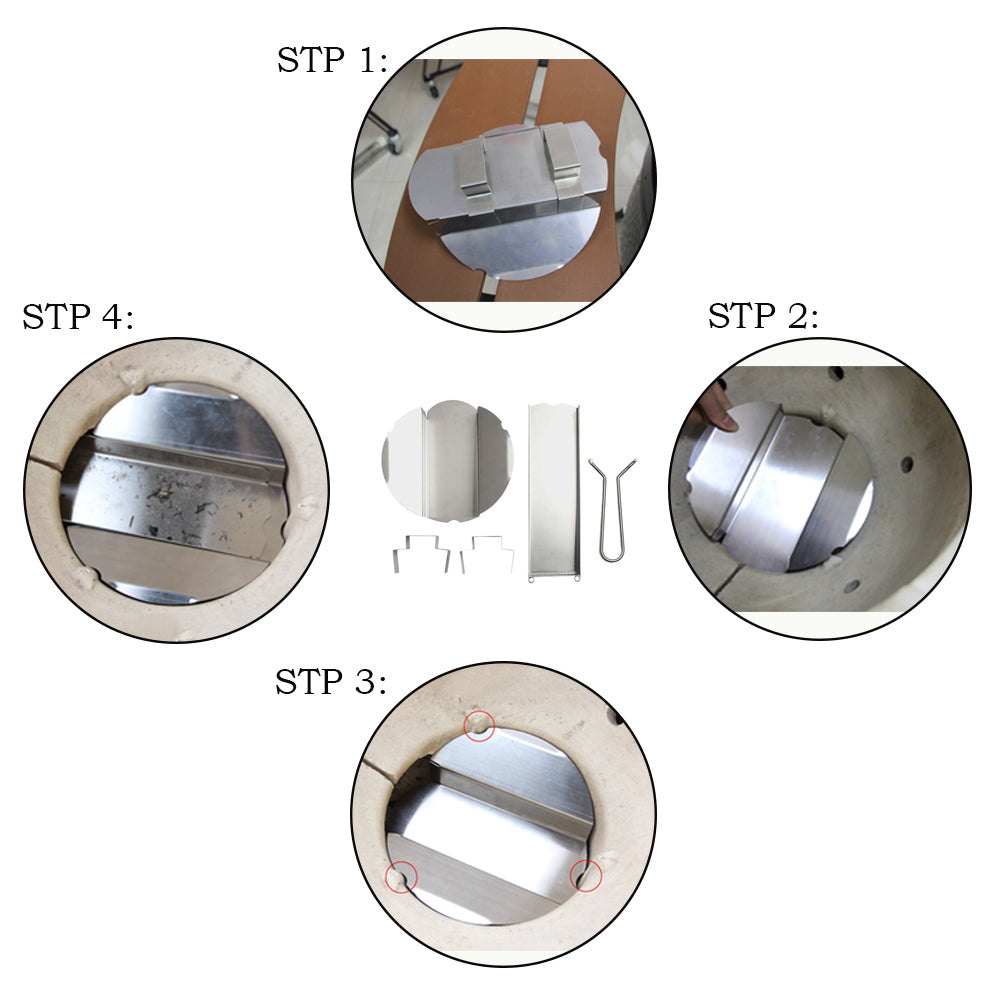 DOLAMOTY Upgrade Slid Out Ash Drawer Big Green Egg Accessories Ash Tool,ash Drawer for Large Big Green Egg,Green Egg Replacement Parts ash Clean Tool,Stainless Steel(New Version)