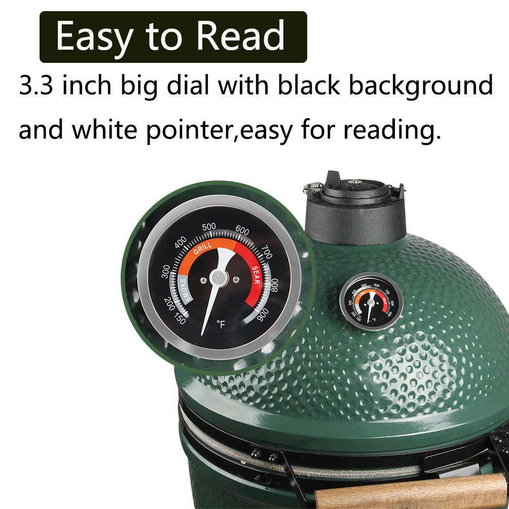 DOLAMOTY Replacement Thermometer for Big Green Egg Grill with 3.3" Large Dial 150-900°F