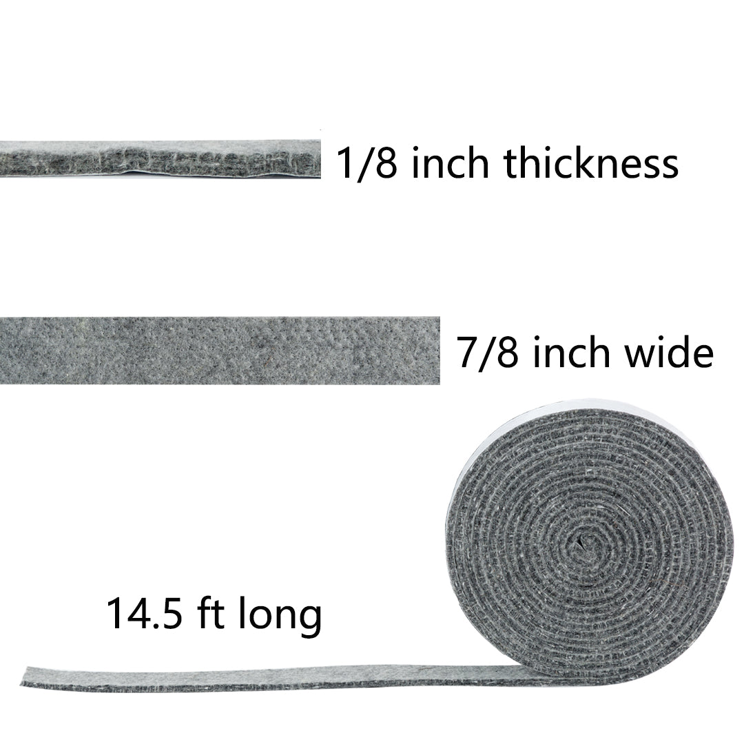 DOLAMOTY High Temp Grill Gasket Replacement for Large/XLarge Big Green Egg,Big Green Egg Accessories BBQ Smoker BGE Gasket Pre-Shrunk Accessories Self Stick Felt, 7/8" Wide