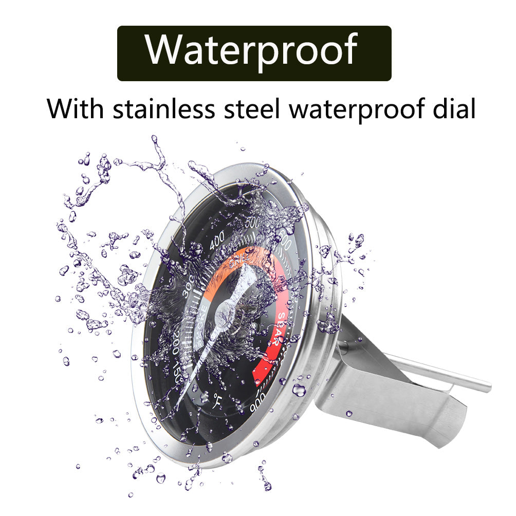 DOLAMOTY Replacement Thermometer for Big Green Egg Grill with 3.3" Large Dial 150-900°F