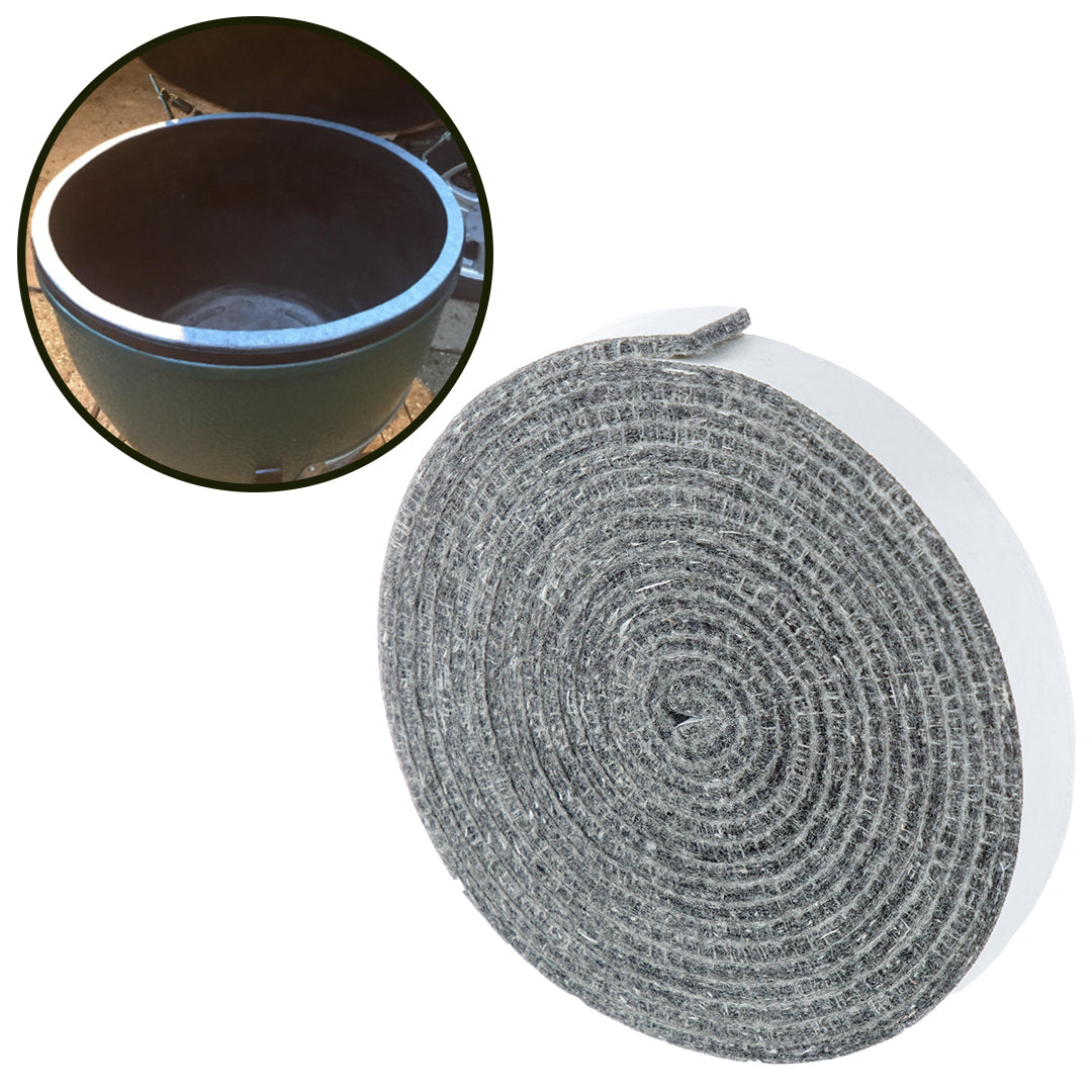 DOLAMOTY High Temp Grill Gasket Replacement for Large/XLarge Big Green Egg,Big Green Egg Accessories BBQ Smoker BGE Gasket Pre-Shrunk Accessories Self Stick Felt, 7/8" Wide
