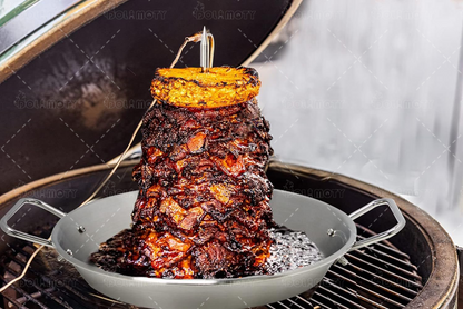 DOLAMOTY Gyro Pan/maria Recommended GREEK Food/ Al Pastor Skewer for Grill-Vertical Skewer for Tacos Al Pastor, Shawarma, Kebabs, Stainless Steel with 3 Size Skewers(8”,10" and 12”)