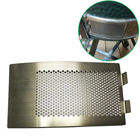 DOLAMOTY Metal Punched BGE Mesh Screen Panel, Draft Door Screen, Big Green Egg Parts For Medium and Large Big Green Egg,Stainless Steel